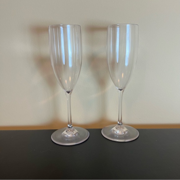 Dining Pair Of Acrylic Champagne Glasses Poshmark